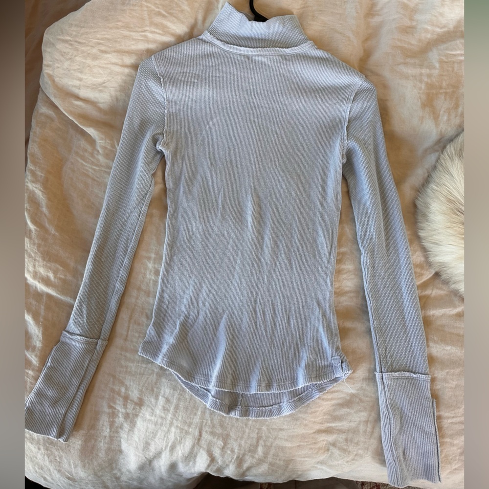 We The Free Soft Gray/Blue Turtleneck Sweater
